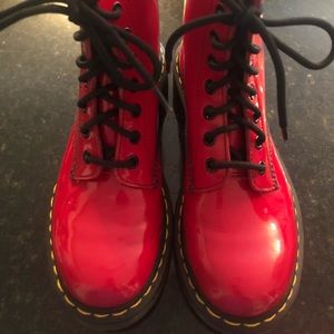 Dr. Martens Cherry Red Boots  Style 1460/Size US 7